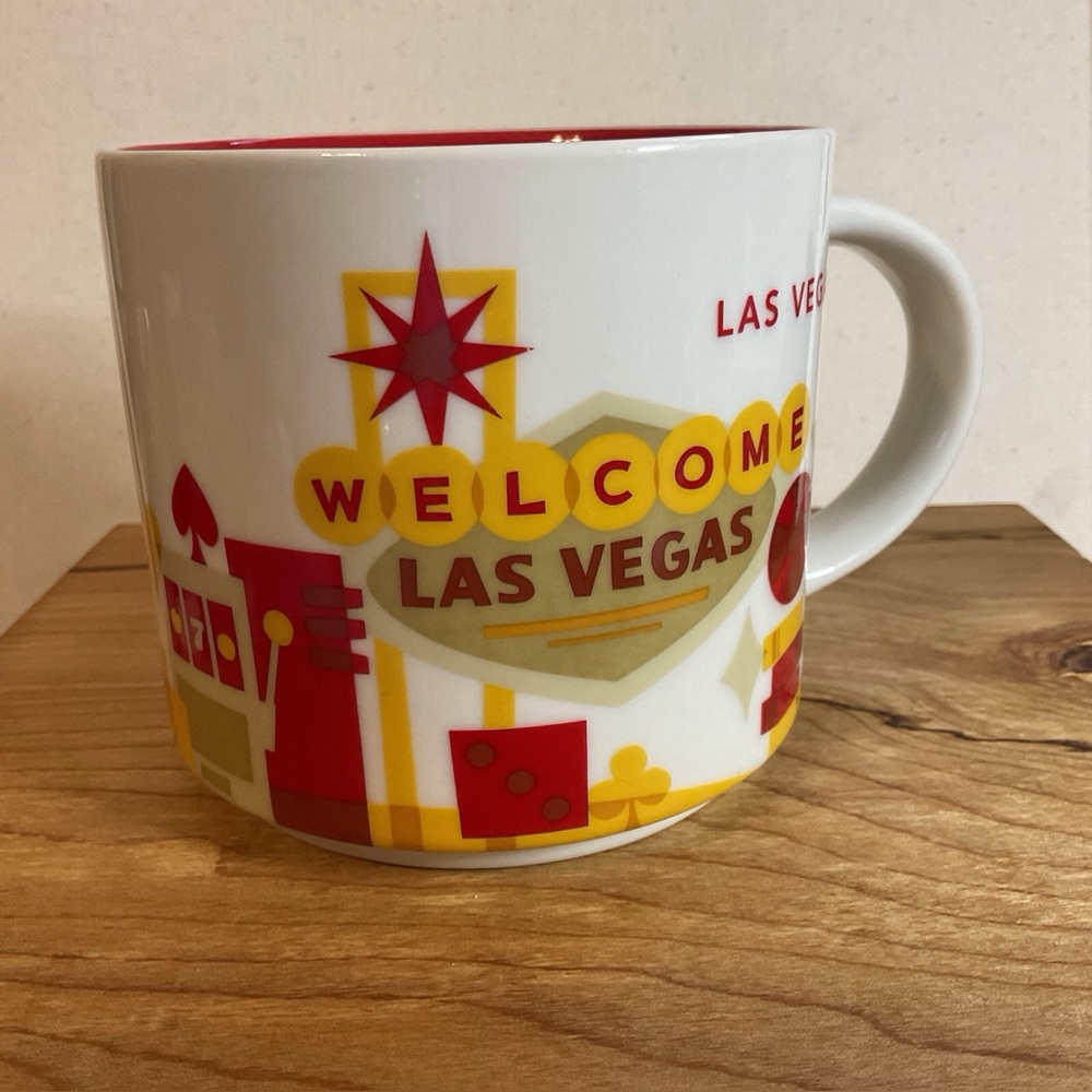 Starbucks Las Vegas Mug - White, Red, Yellow